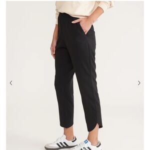 Marine Layer Womens Allison Pants Size Small Black Pull On Elastic Waist Tencel